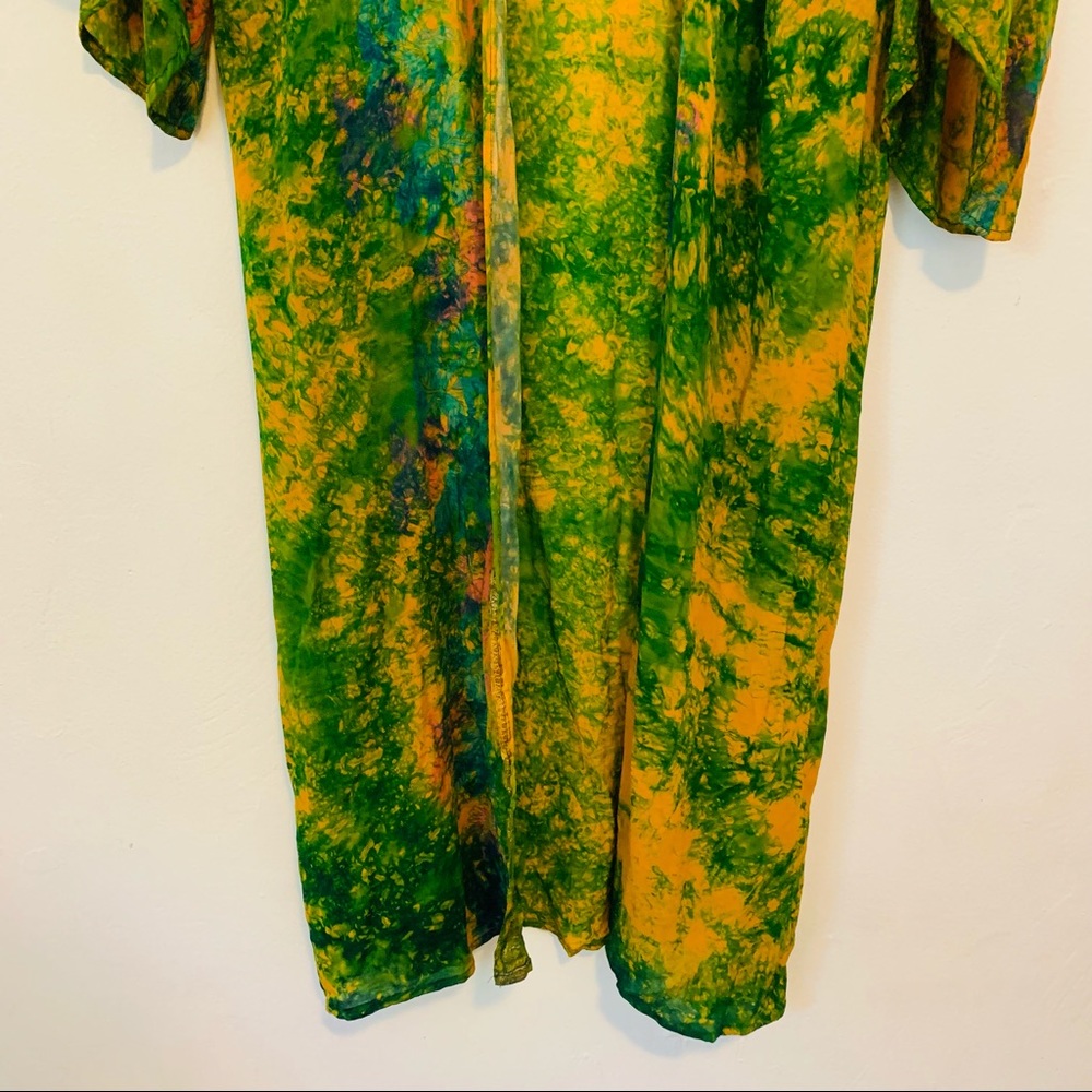 Silktique | Tie Dye Sheer Silk Kimono - Picture 5 of 9